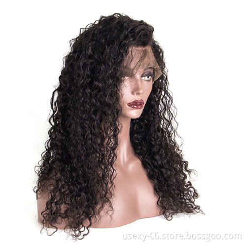 Usexy Hot Product Indian Hairs 100 Original Natural black 150 Density Virgin Full Lace Wig